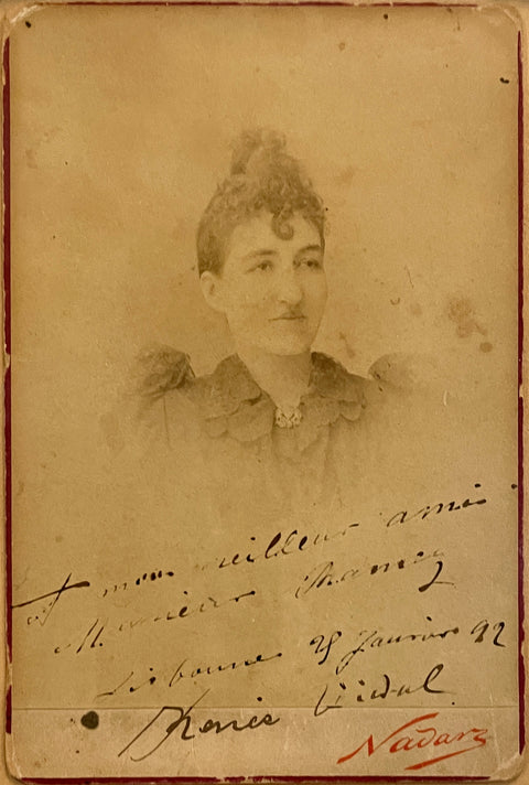 Portrait photograph of The Opera Singer Renee Vidal by Nadar 1892