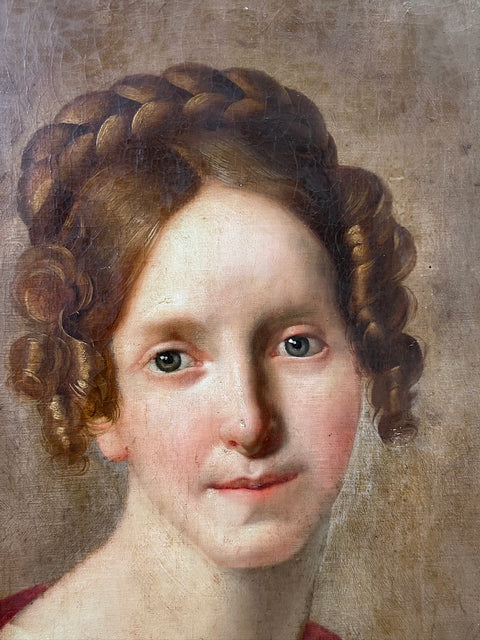 19th-century portrait of a young woman