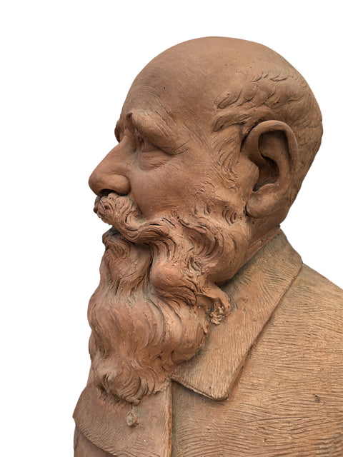 Sculpture portraits of Charles Gounod and spouse Anna Zimmerman