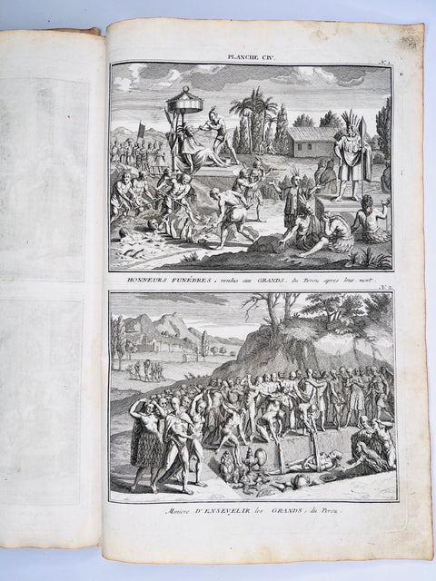 Rituals of Native Americans 1746 Original Prints