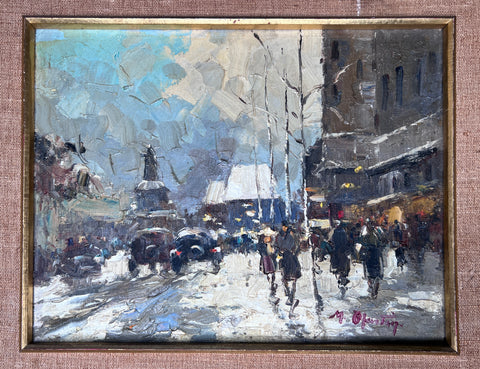 PARIS STREET SCENE PAINTING - MARTIN, Marcel