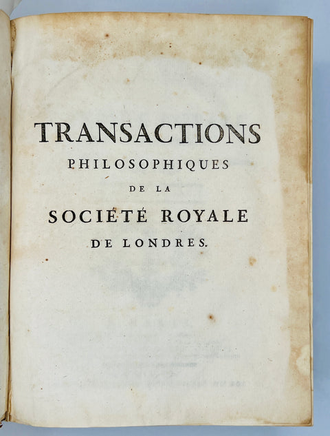 Transactions philosophiques de la Société Royale de Londres 1743 - 1744