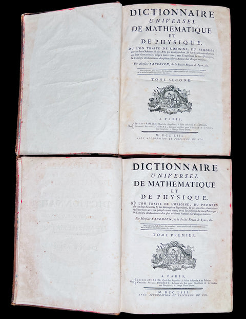 Dictionnaire Universel de Mathematique SAVERIEN Monsieur Alexandre.