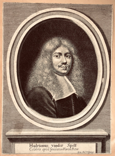 Portrait of Adriaen van der Spelt by Georg Andreas Wolfgang