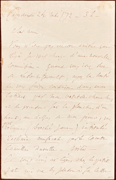 Charles Francois Gounod autographe letter