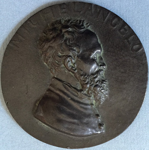 Michelangelo Italian Renaissance Lead Medal - appleboutique-com