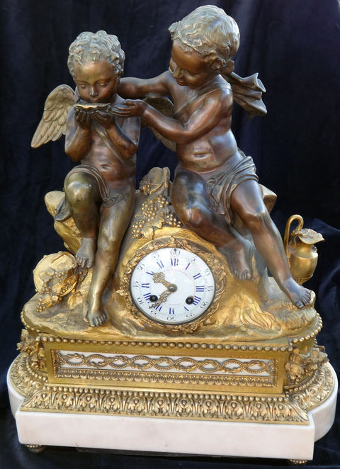 Aubert et Klaftenberger a Geneve, Bronze Ormolu Clock