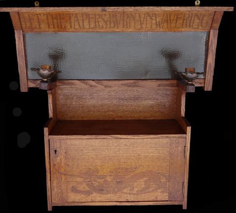 Lord Alfred Tennyson – Oak Arts & Crafts cupboard