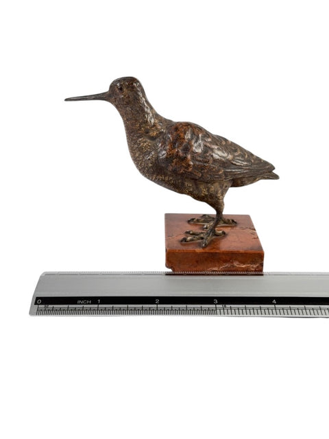 Vienna bronze woodcock by Franz Xavier Bergmann
