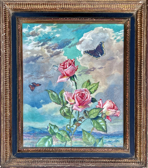 Andrey Avinoff Roses and Butterflies