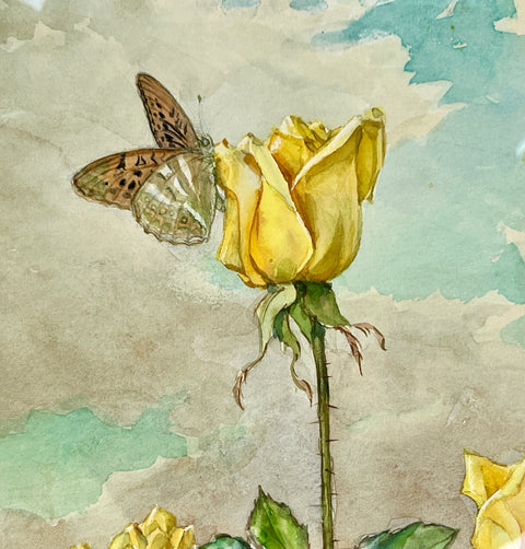 Andrey Avinoff Roses and Butterflies