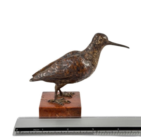 Vienna bronze woodcock by Franz Xavier Bergmann