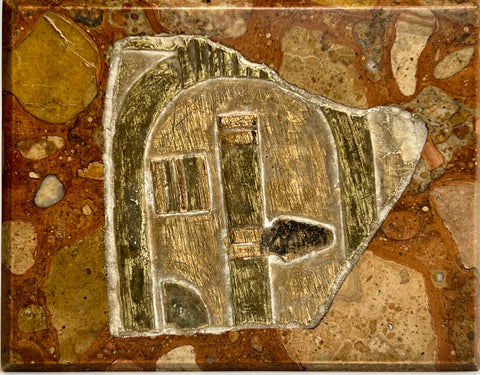 AN EGYPTIAN PAINTED LIMESTONE RELIEF FRAGMENT