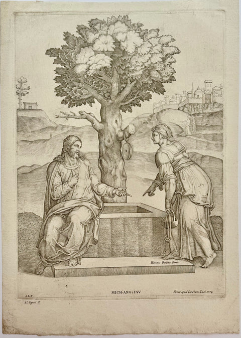 Nicolas Beatrizet  "Christ and the Samaritan Woman"