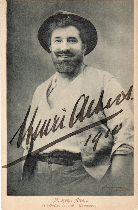 Albers, Henri Opera Singer Autograph