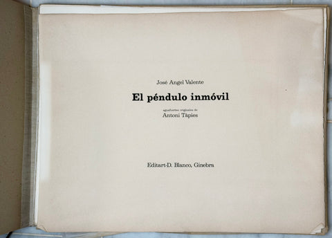 Antonio Tàpies  "El péndulo inmóvil"