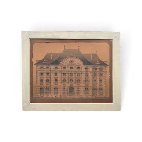 Large Drawing of the main facade of the SNB in Bern.