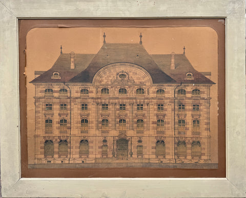 Large Drawing of the main facade of the SNB in Bern.