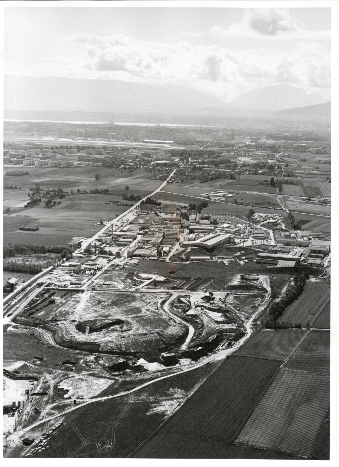 Aerial view of CERN EXCAVATION