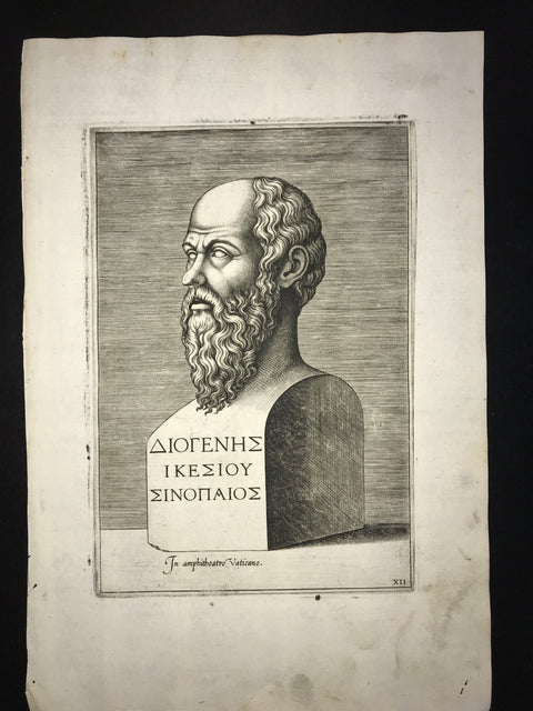 Agostino Veneziano Portrait of Diogenes