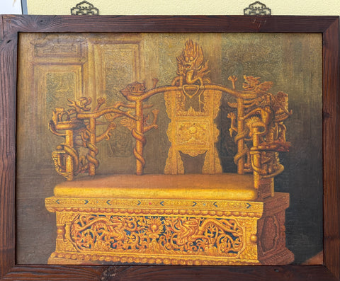 Dragon Throne in the Hall of Supreme Harmony painting