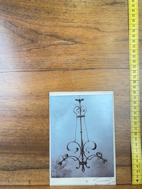 art nouveau drawings for wrought iron lamps