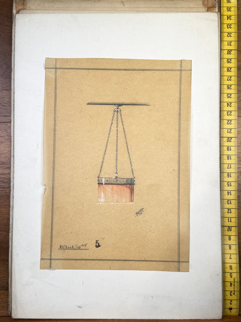 art nouveau drawings for wrought iron lamps