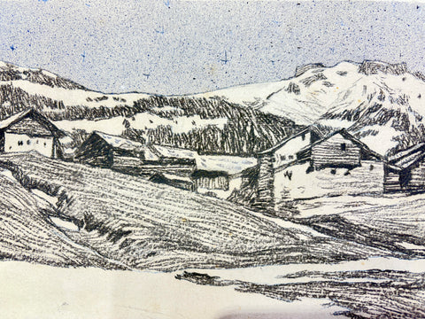 Edmond Bille -  chalets in the mountain