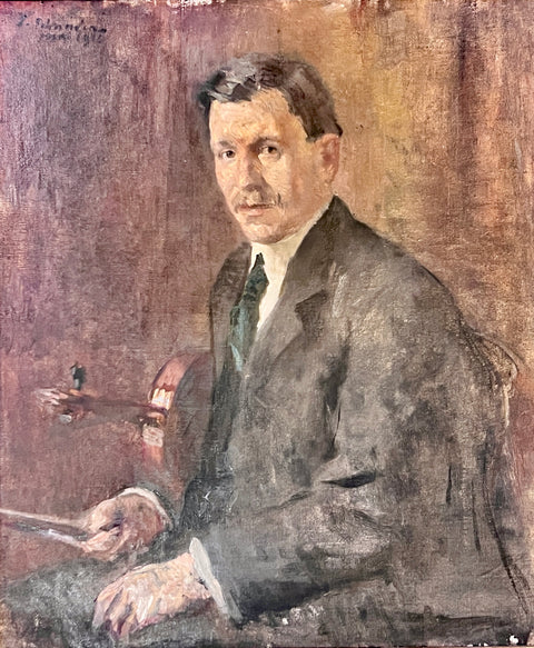 Emile Schneider portrait d'un violoniste.