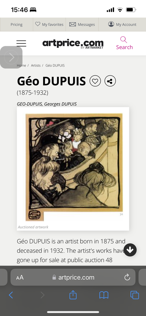 Geo Dupuis watercolour for Guilleri-Guillore