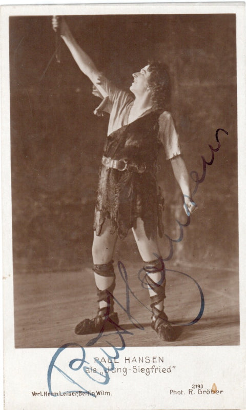 HANSEN, Paul - Autograph