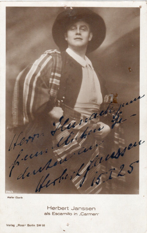 JANSSEN, Herbert - Autograph