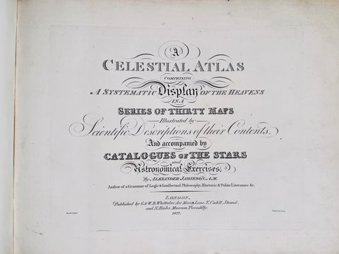 Jamieson’s celestial atlas First Edition