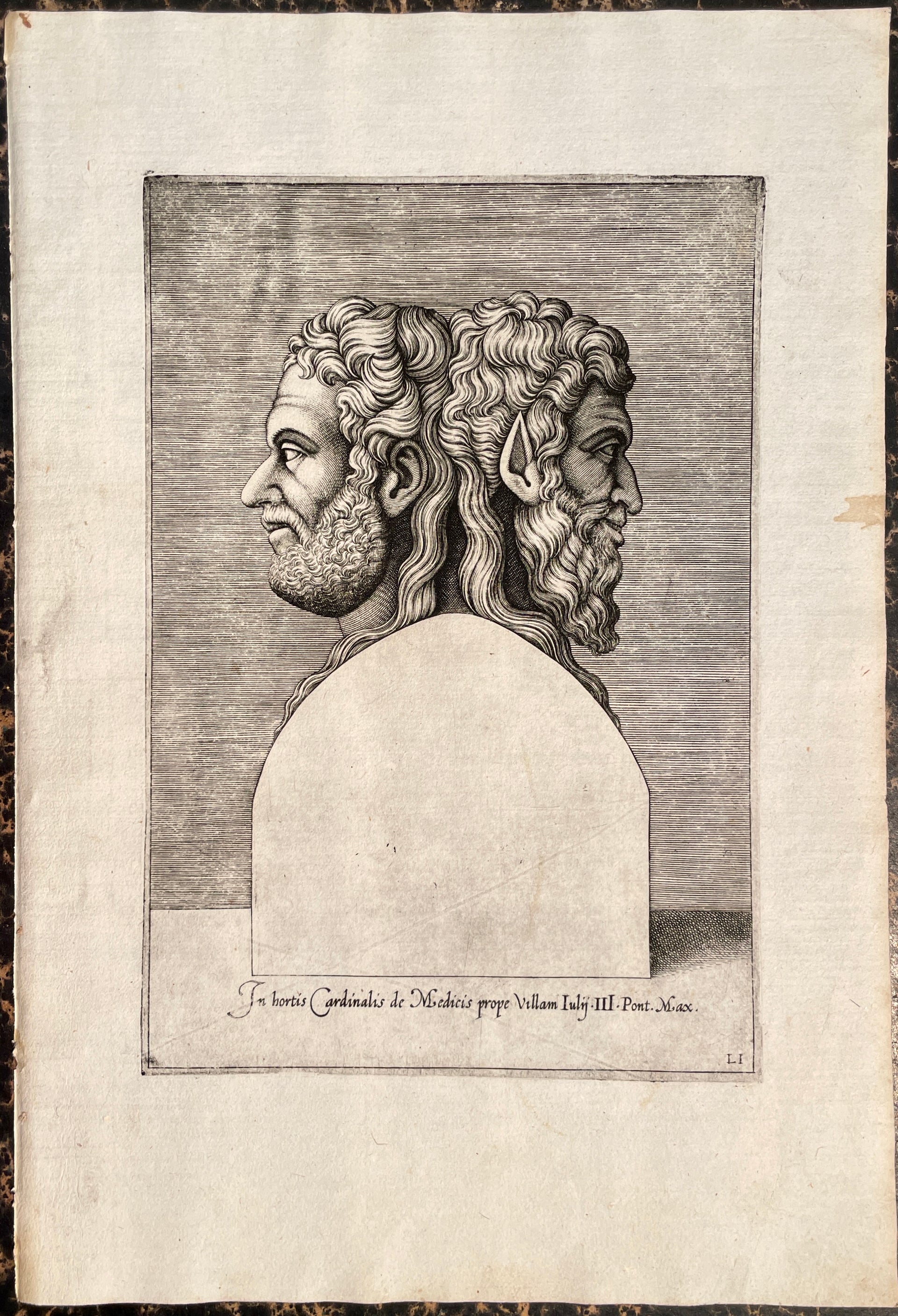 Agostino Veneziano - Portrait of Janus