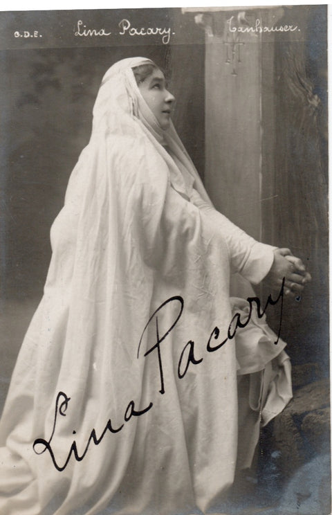 PACARY, Lina  Opera Singer Autograph