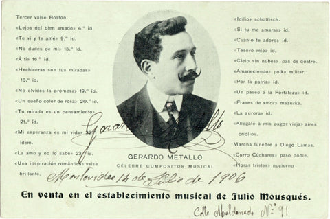 Gerardo Metallo Autograph