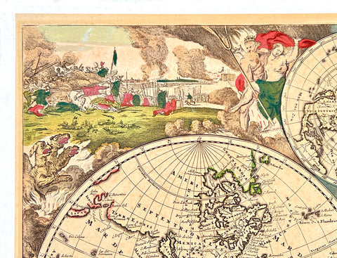 Nova Totius Terrarum Orbis Tabula 1660 by Justus Danckerts