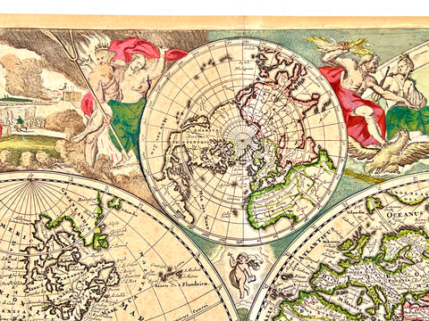 Nova Totius Terrarum Orbis Tabula 1660 by Justus Danckerts