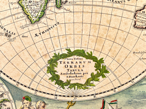 Nova Totius Terrarum Orbis Tabula 1660 by Justus Danckerts