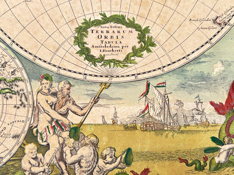 Nova Totius Terrarum Orbis Tabula 1660 by Justus Danckerts