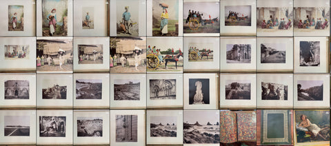 3 volumes photographic collection albumen prints