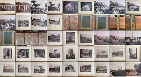 3 volumes photographic collection albumen prints