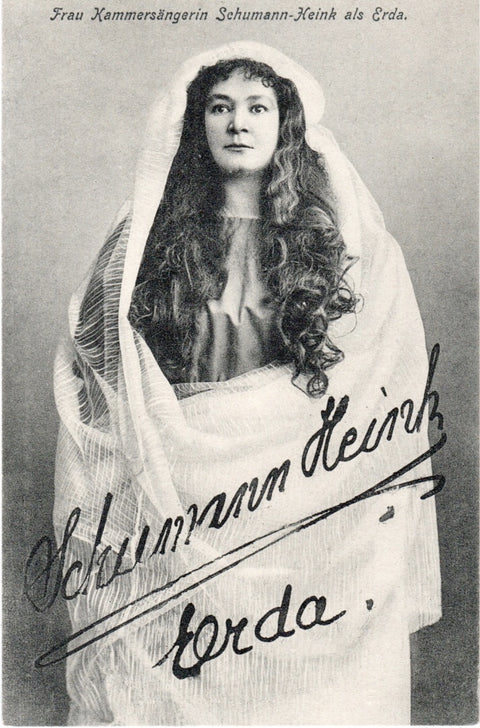 SCHUMANN-HEINK, Ernestine.   Signed postcard