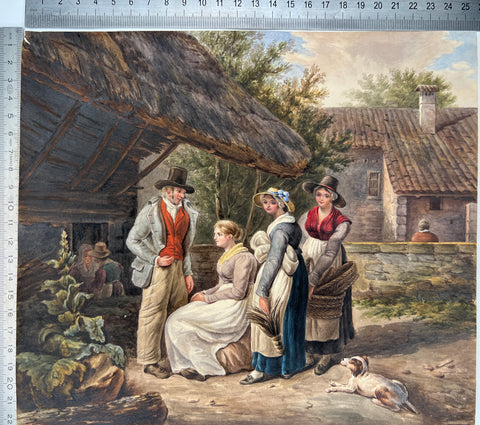 Swiss Family Topffer style watercolor