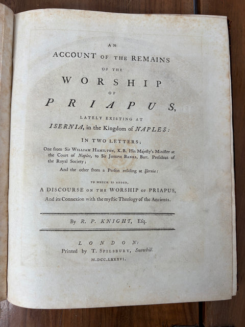 The Worship of Priapus - KNIGHT, RICHARD PAYNE.
