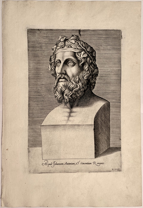 Etching Portrait Agostino Veneziano