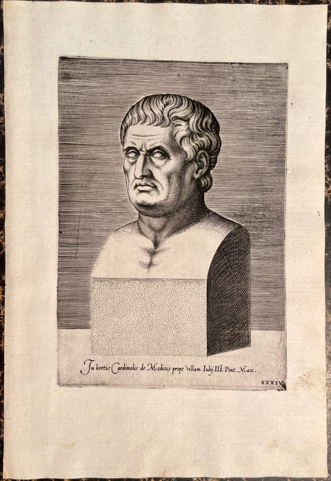 Roman sculpture Print Agostino Veneziano