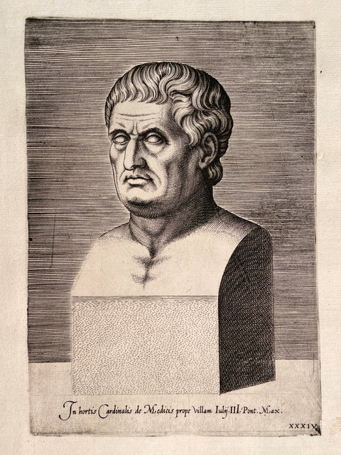 Roman sculpture Print Agostino Veneziano