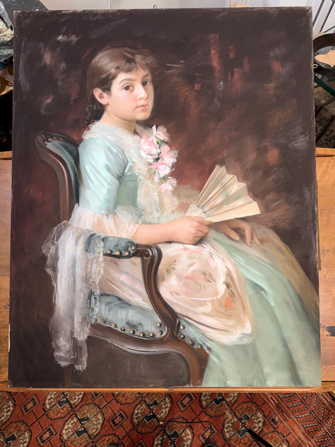 Young Woman with a Fan