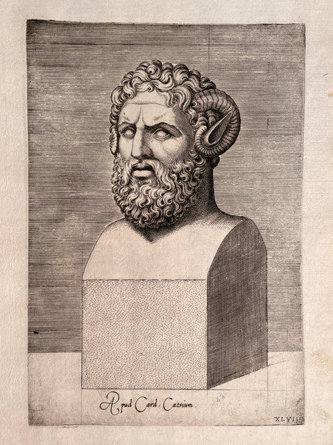 Agostino Veneziano Portrait of Zeus Ammon